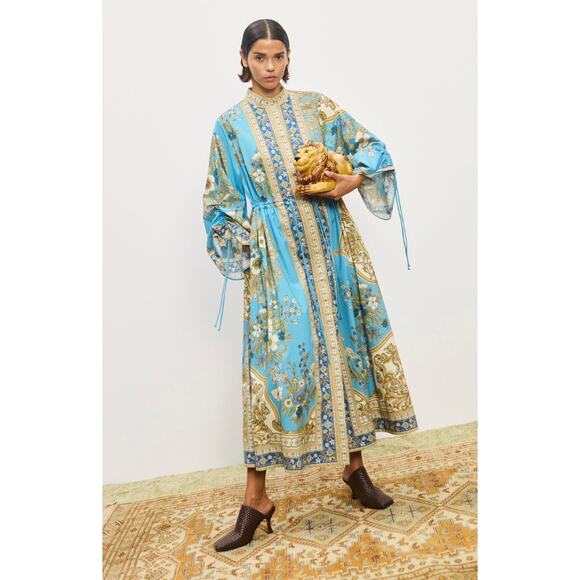 Alemais Blue Cassie Pool Midi Dress US 2 - Picture 3 of 14